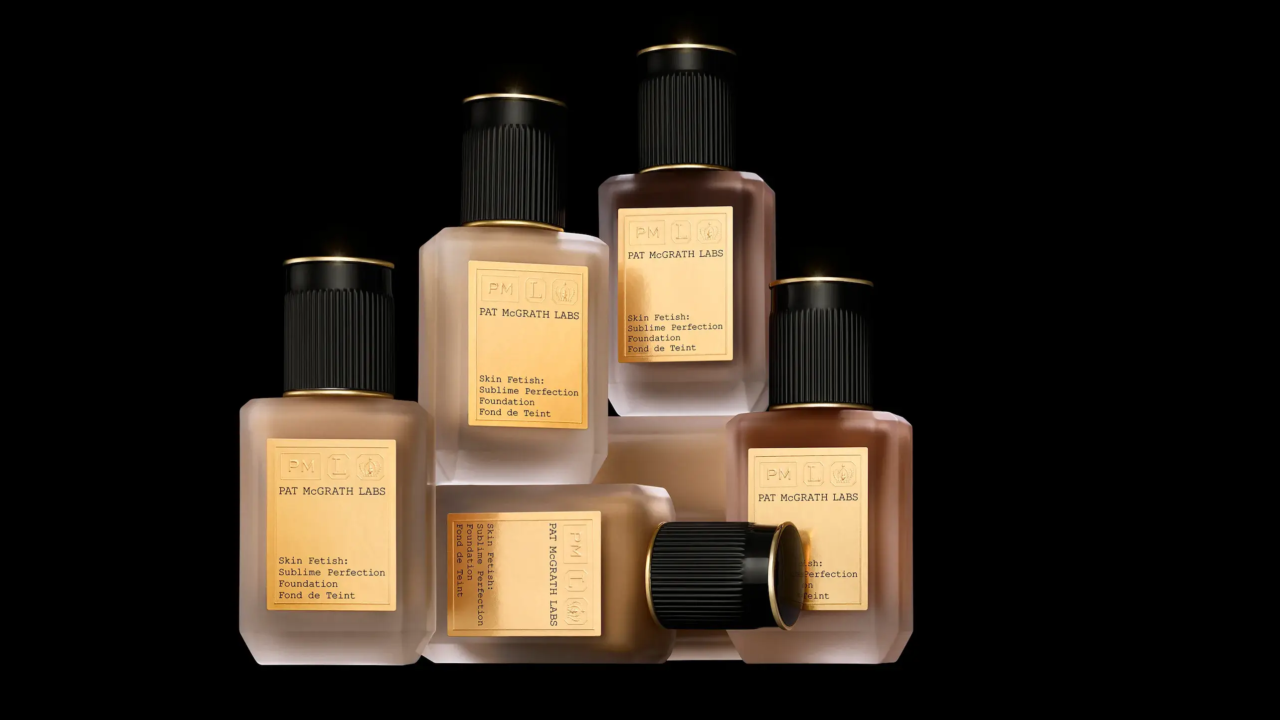 Pat McGrath Skin Fetish Sublime Perfection Foundation bottles displayed together