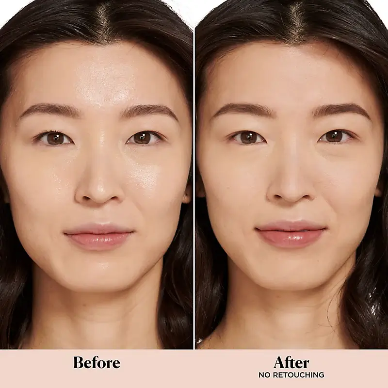 Hourglass Veil Translucent Setting Powder swatched on the skin, showcasing its lightweight, silky texture.