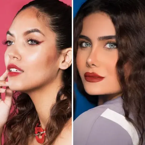 Dewy makeup look compared with matte makeup finish showing differences in skin glow