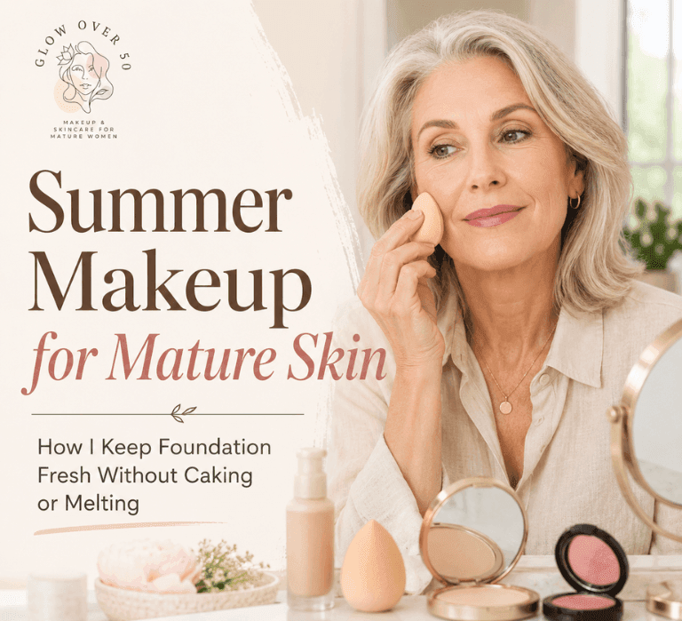 Read more about the article Summer Makeup for Mature Skin: How I Keep Foundation Fresh Without Caking or Melting