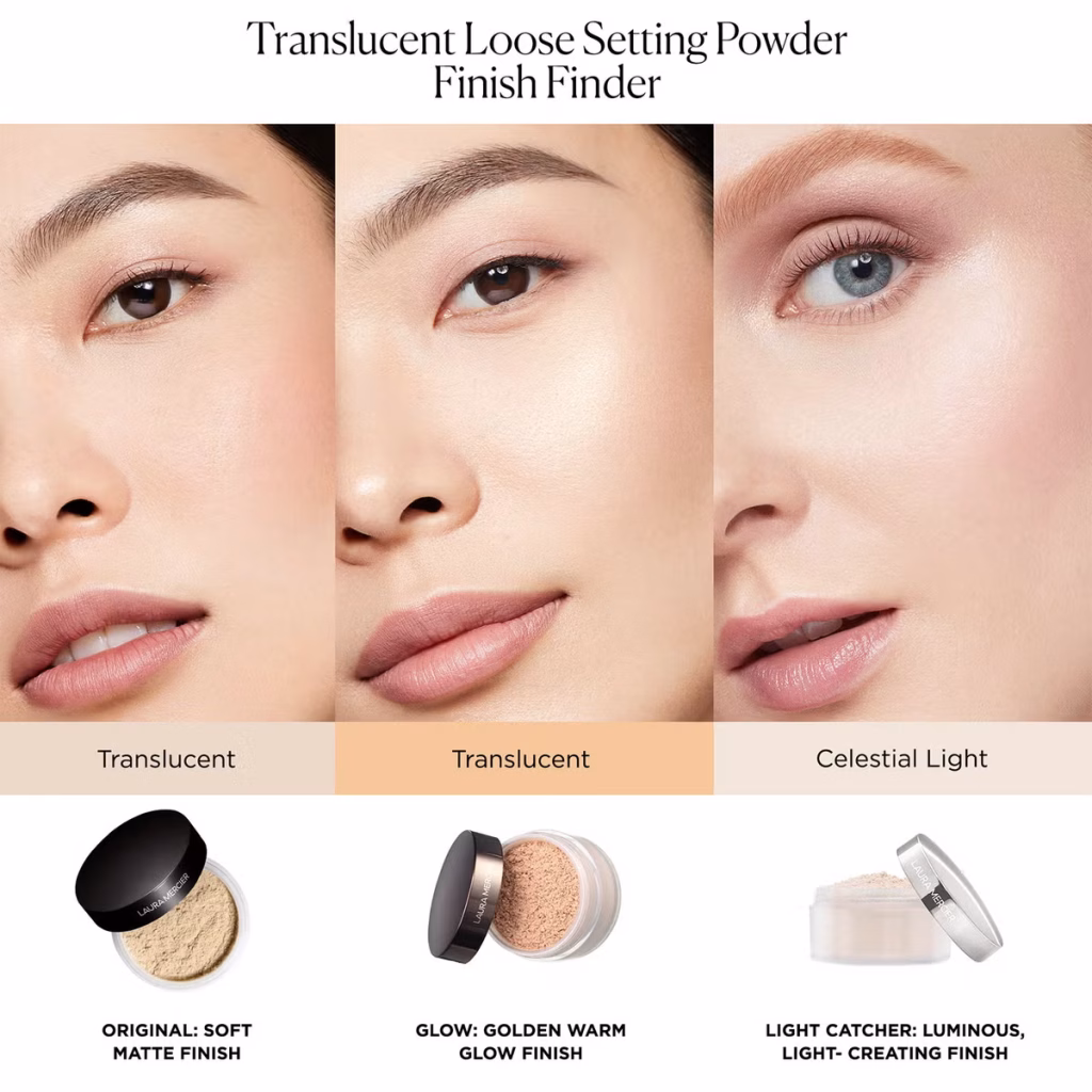 Laura Mercier Translucent Loose Setting Powder 3 different shades