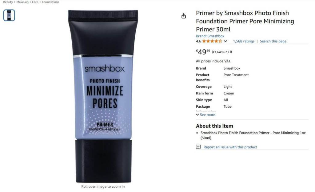 Smashbox Photo Finish Primer price