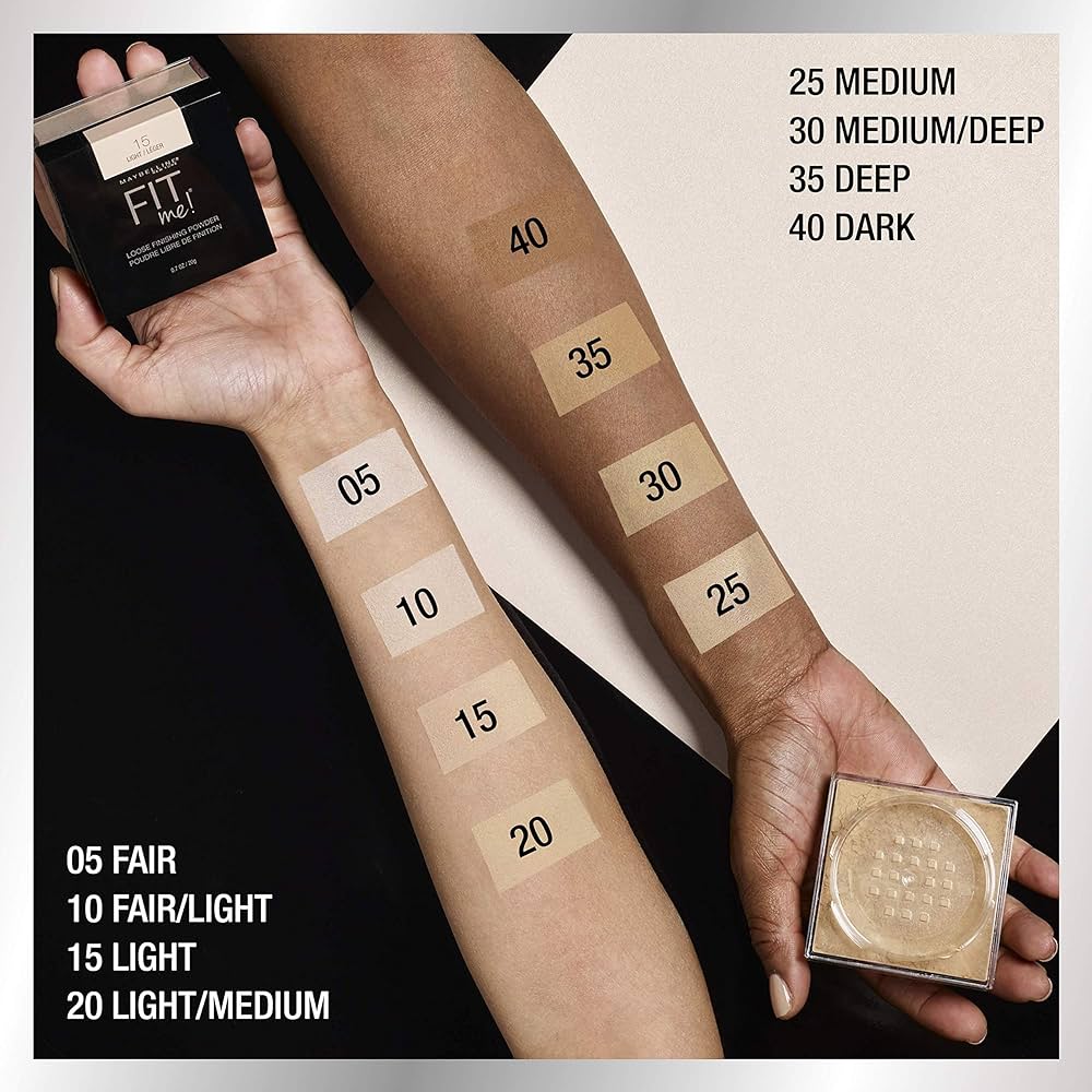 Maybelline Fit Me Loose Finishing powder shades