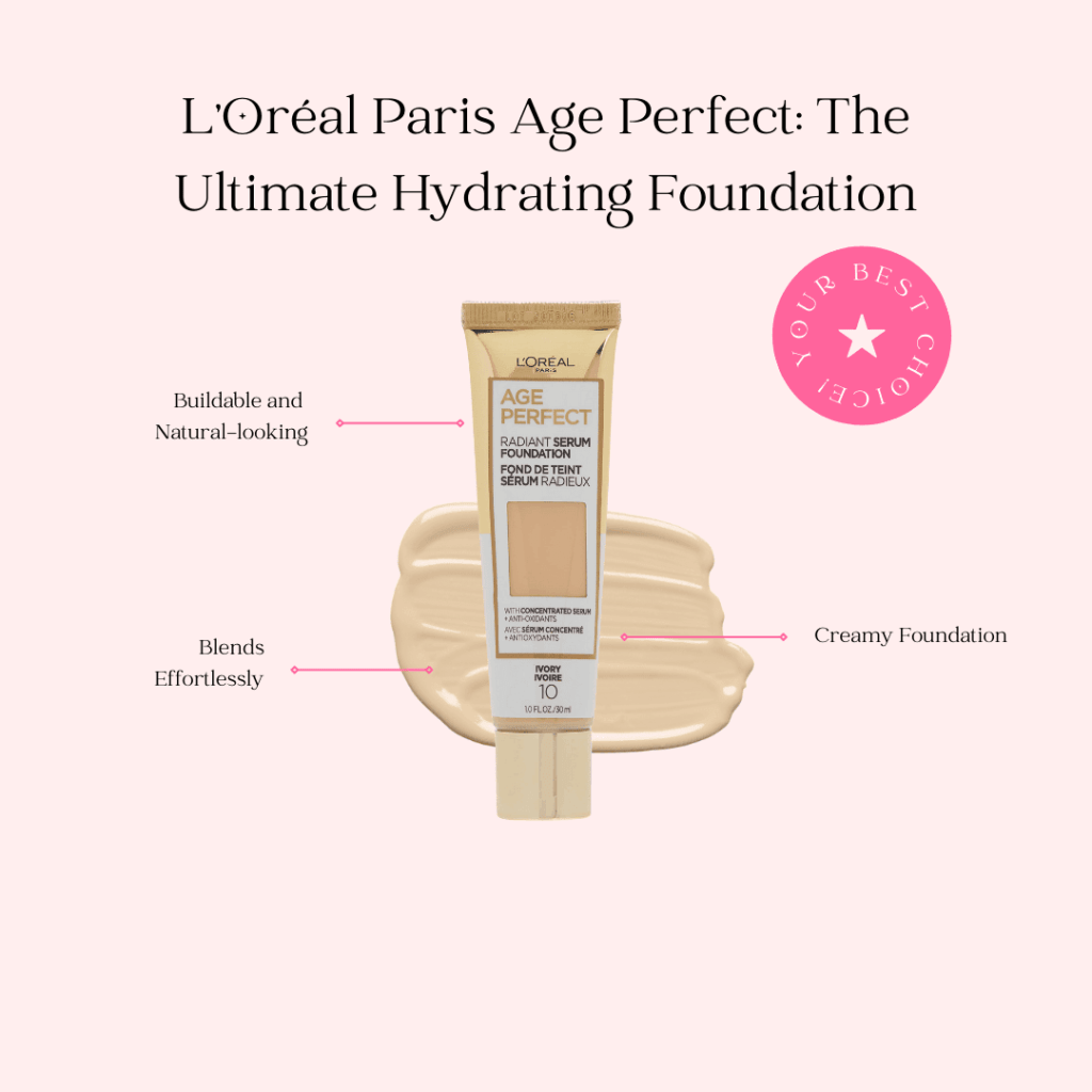 Best foundation for mature skin – L'Oréal Paris Age Perfect Radiant Serum Foundation.