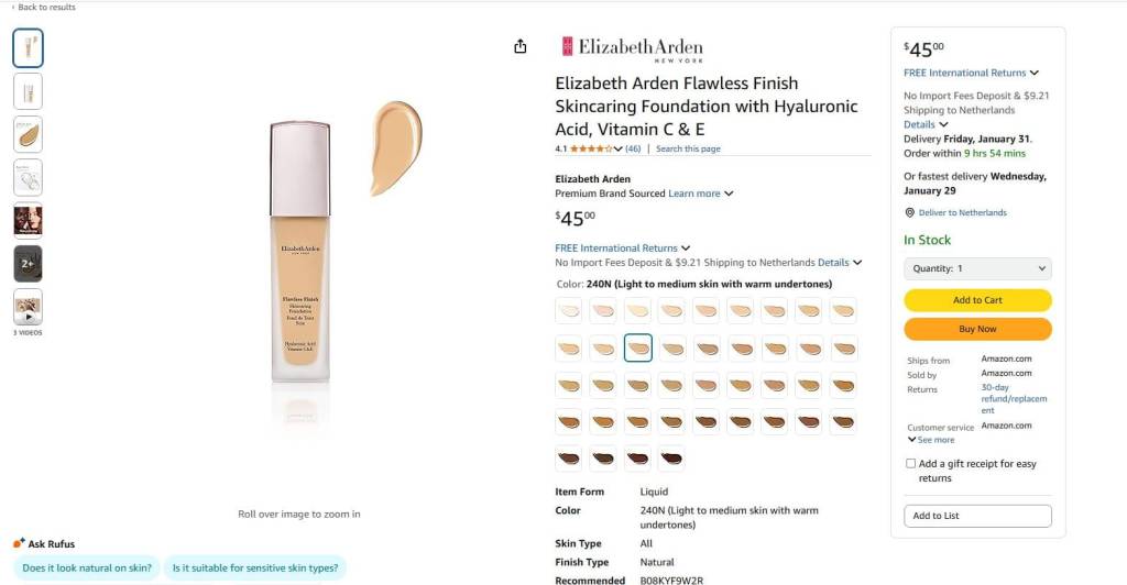 Elizabeth Arden Flawless Finish Foundation Price