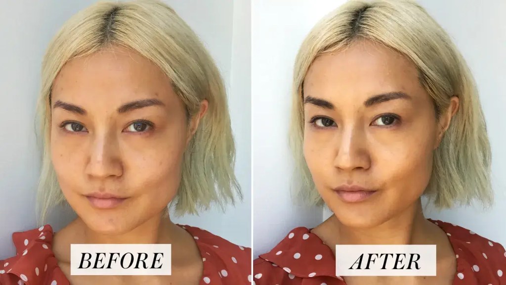 Neutrogena Hydro Boost Hydrating Tint before and after