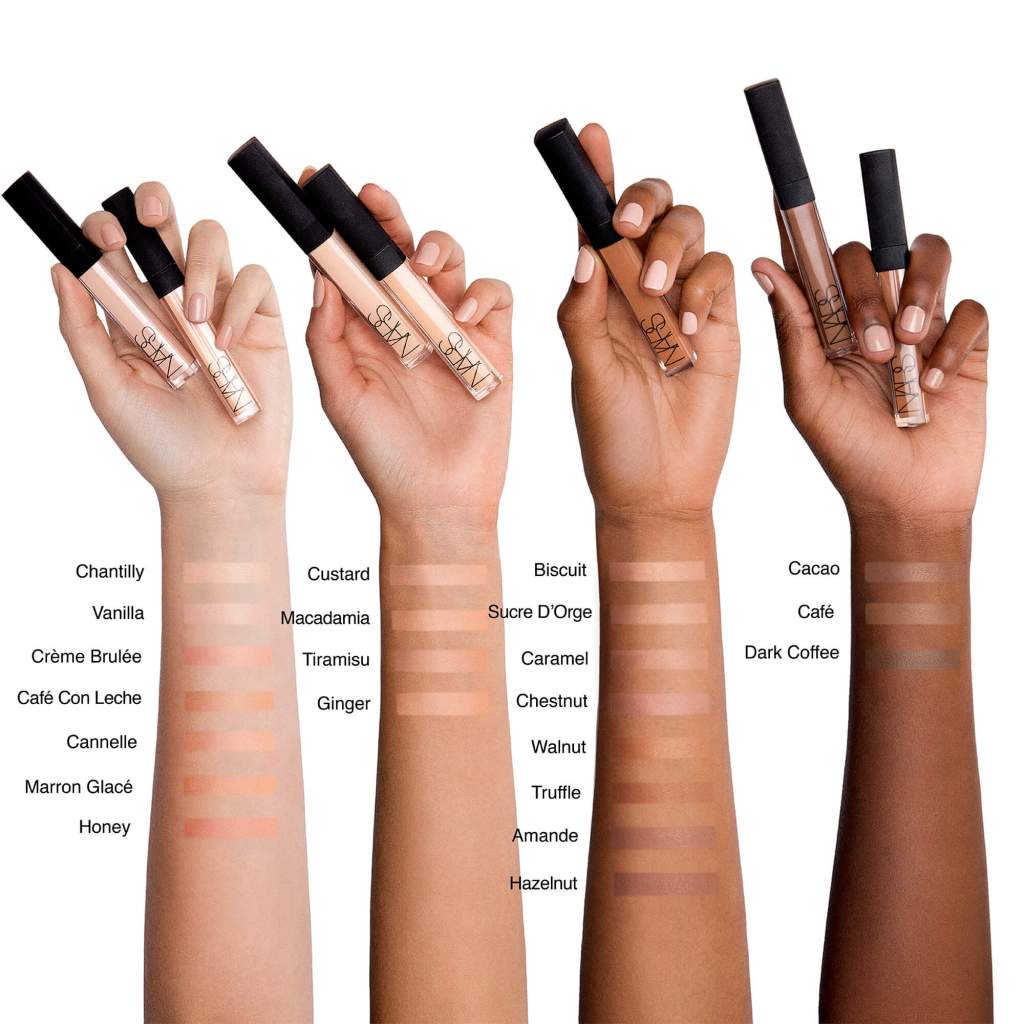 NARS Radiant Creamy Concealer arms with different shades