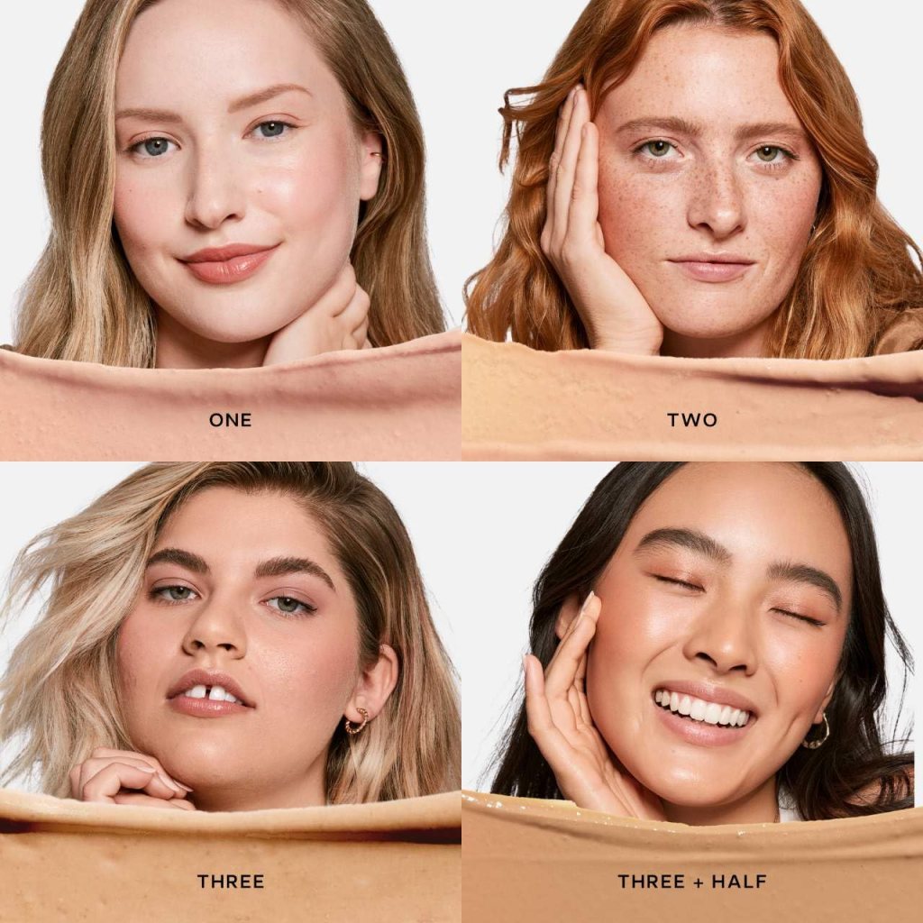 Saie Slip Tint clean beauty tinted moisturizer with argan oil, displayed with swatches for sensitive over-50 skin in 2025