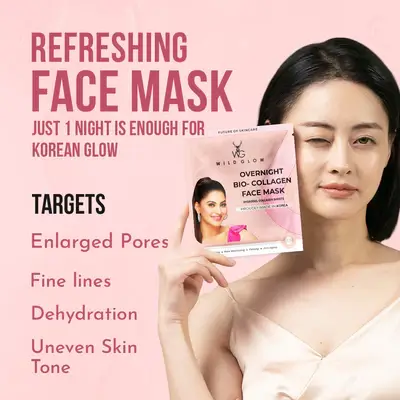 Two-step Korean mask with ampoule and sheet to plump 50+ skin