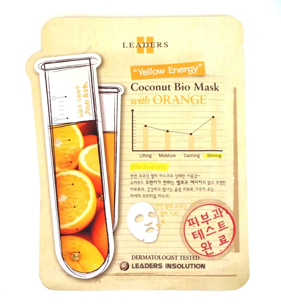 Leaders Insolution Coconut Bio Mask with Orange shinning skin