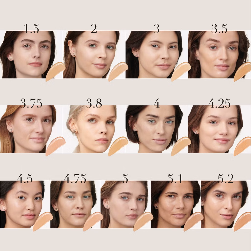 Giorgio Armani Luminous Silk Foundation different shades