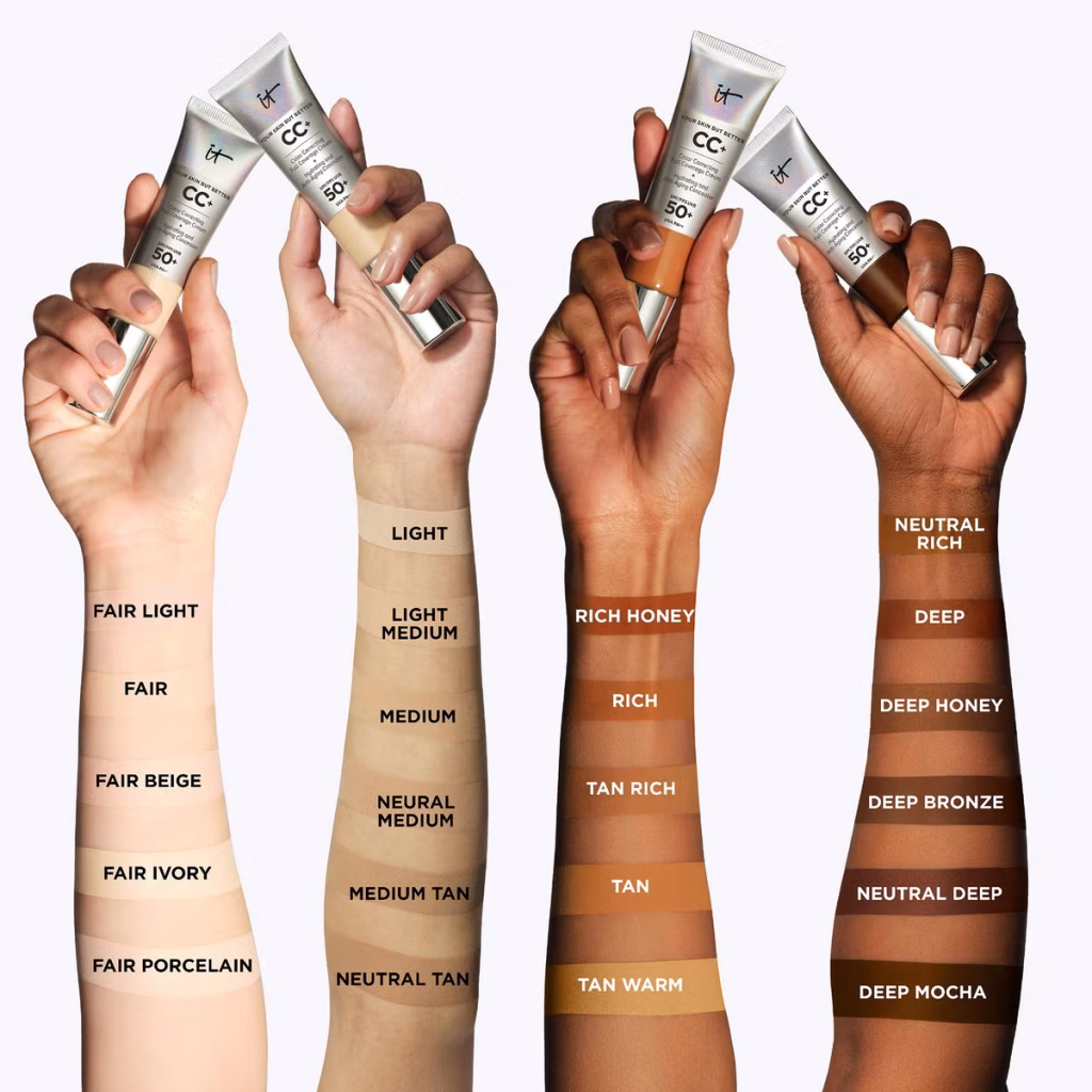 IT Cosmetics Your Skin But Better CC+ Cream different shades