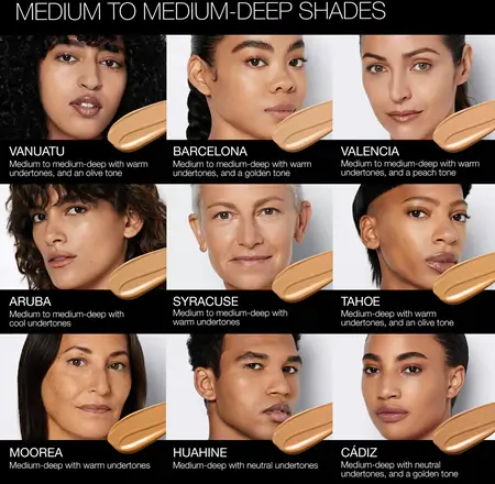NARS Light Reflecting Foundation different shades