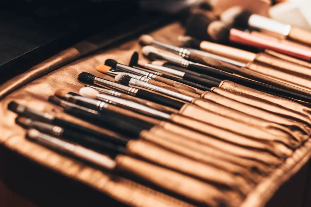 Close makeup brush beauty image
