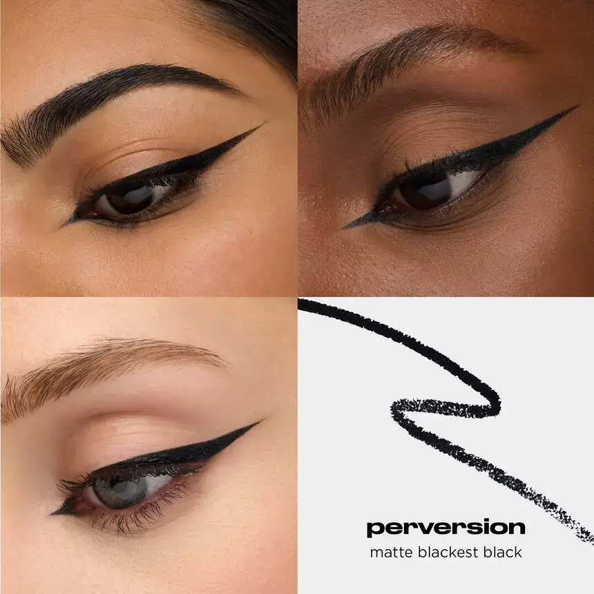 Urban Decay 24/7 eyeliner shown across different skin tones